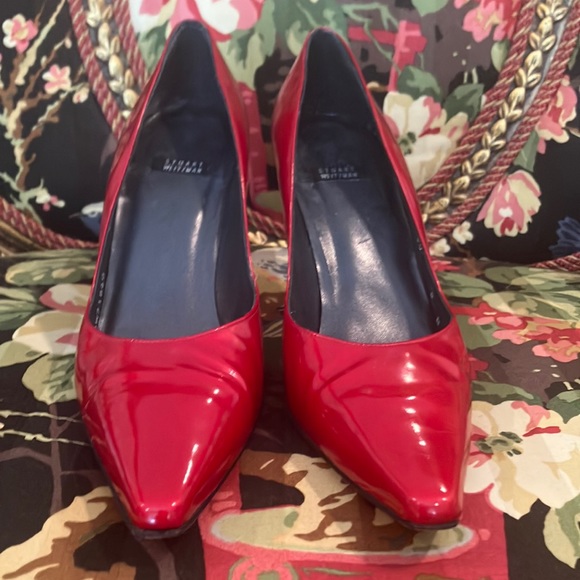 Stuart Weitzman Ruby patent red heels size 8 incredible condition. $22 - Picture 1 of 12